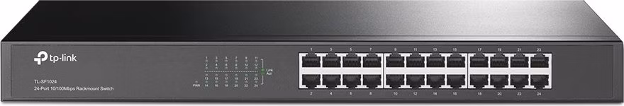 24-Port 10/100 Mbps Switch PORT: 24× 10/100 Mbps RJ45 Ports SPEC: 1U 19-inch Rack-mountable Steel Case FEATURE: Plug and
