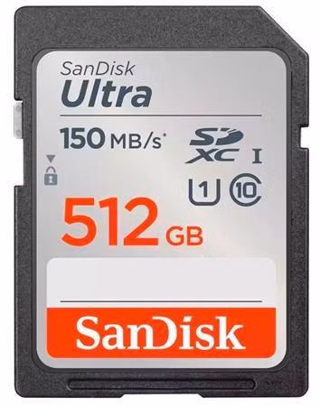 SanDisk Ultra GO SDXC UHS-I Card 512GB SD 190MB/s Read Full HD video