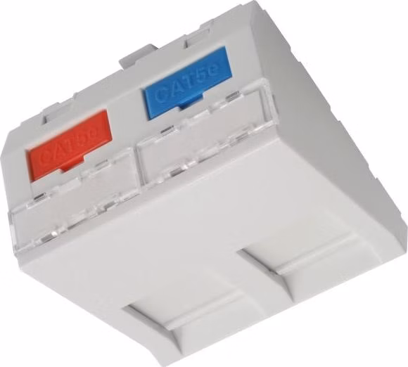 SOLARIX Modul French style Solarix 45x45mm pro 2 keystony úhlový bílý SXF-M-2-45-WH-U