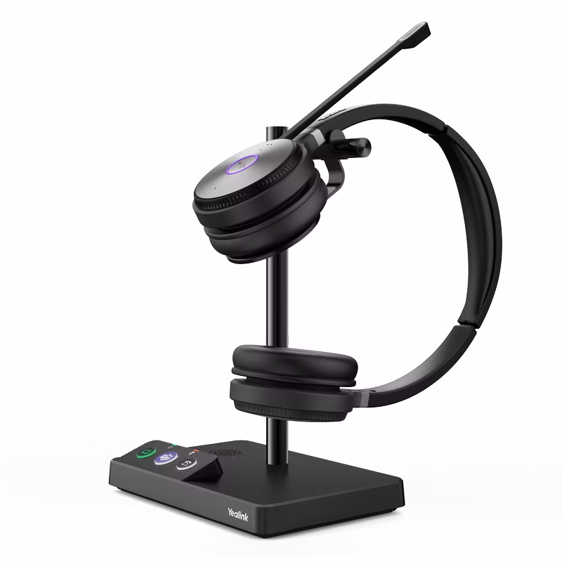 Yealink WH62 Dual náhlavní souprava, DECT, dvouušní, bezdrátové, MS Teams, základnová stanice