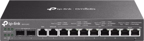 Omada Gigabit VPN Router with PoE+ Ports and Controller Ability PORT: 2× Gigabit SFP WAN/LAN Port, 1× Gigabit RJ45 WAN P