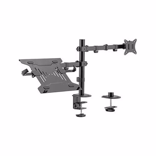 GEMBIRD Držiak monitora na stôl s podstavcom pre notebook, MA-DA-03, naklápací, až do 32” a 9kg, čierny