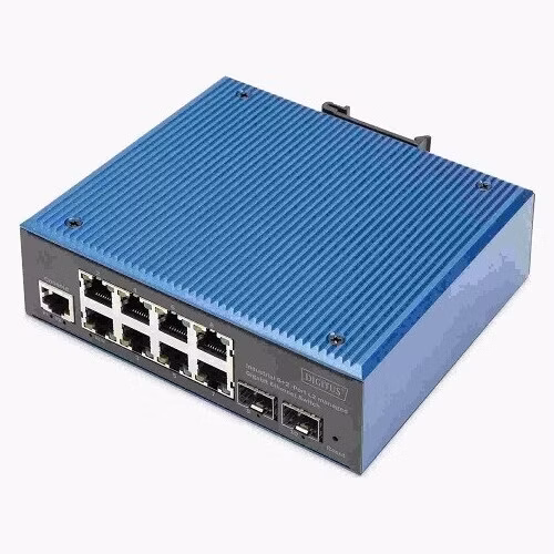 Digitus Průmyslový 8+2portový gigabitový ethernetový přepínač s řízením L2 PoE
