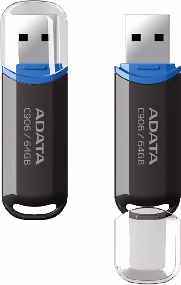 ADATA Flash disk 32GB C906, USB 2.0 Klasická, čierna
