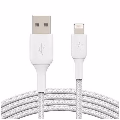 Belkin kábel Boost Charge Braided USB-A to Lightning 3m - White