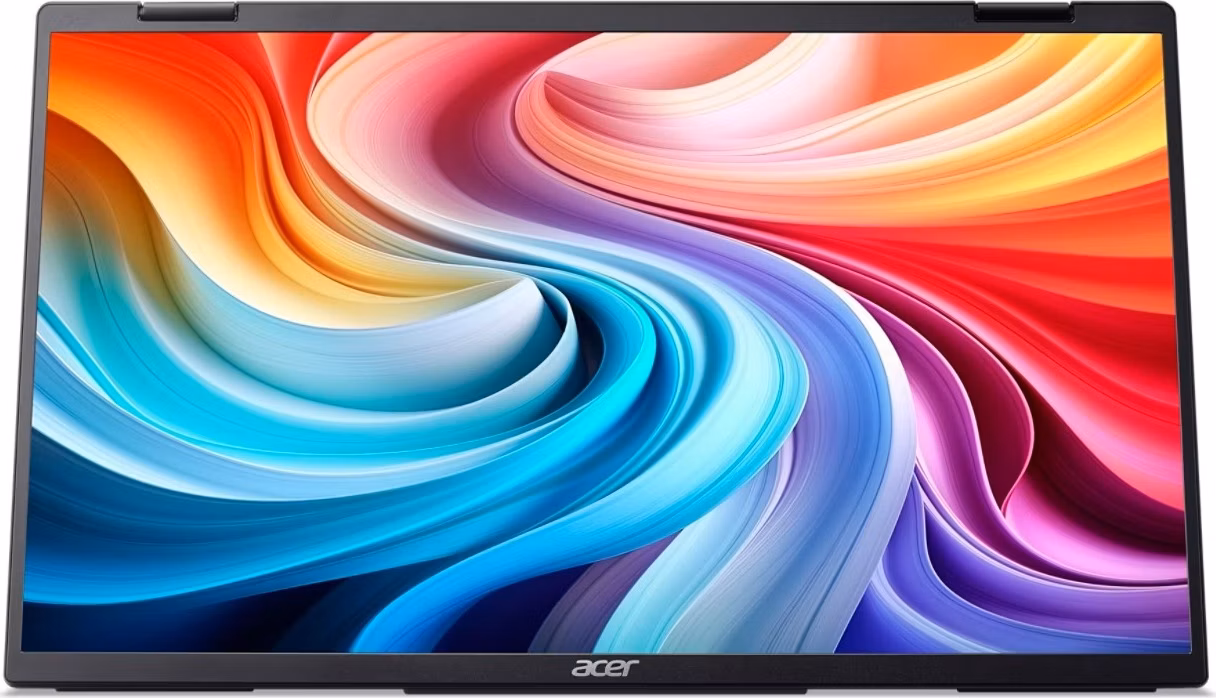 Acer LCD PD163Qbmiuux DUAL SCREEN 15,6" IPS LED, 1920x1080, 1xMiniHDMI + 2xType-C + Audio Out, repro 2Wx2, VESA 75x75,  přenosný m