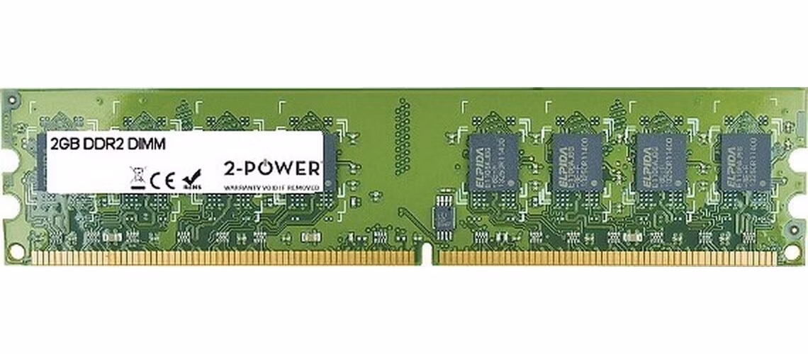 2-Power 2GB PC2-6400U 800MHz DDR2 Non-ECC CL6 DIMM 2Rx8 ( DOŽIVOTNÍ ZÁRUKA )