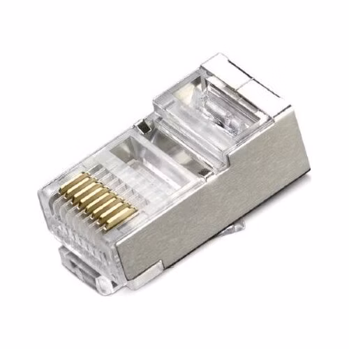 XtendLan Konektor STP RJ45 CAT 6, drát, vkládané rozpletení, i pro kabely průměru 7,5mm