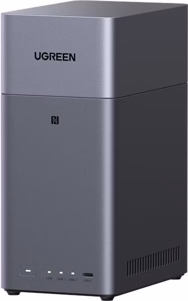 UGREEN NASync DH2300 (2x4C/RockchipA76+A55/2,2GHz/4GBRAM/2xSATA/1xGbE/2xUSB3.2/1xUSB-C/HDMI)