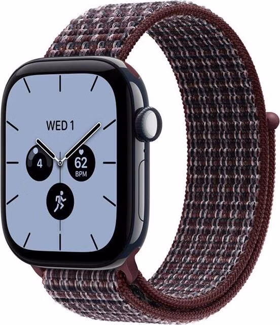Apple Watch 42mm Burgundy Plaid Sport Loop