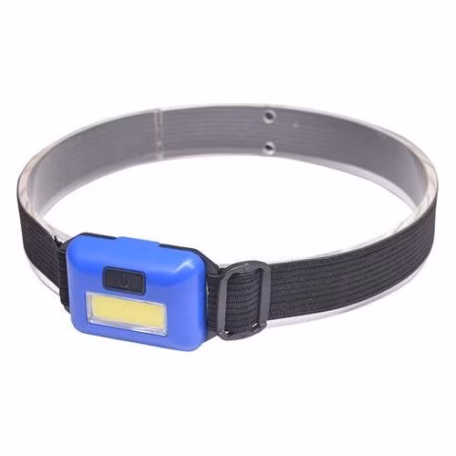 Solight LED čelové COB svietidlo, 3W, modrá, 3x AAA