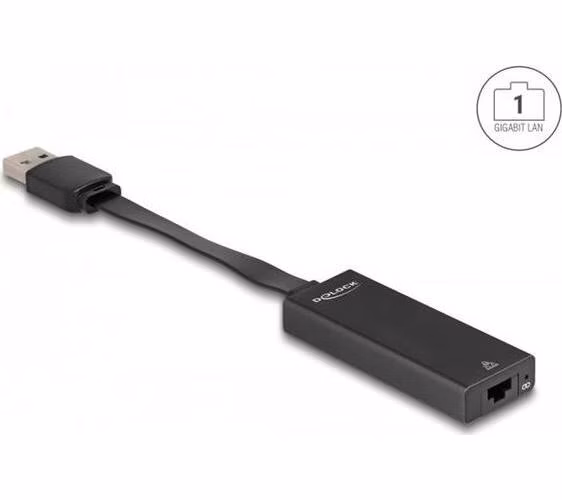 Delock Adaptér USB Typu-A sítě Gigabit LAN, tenký