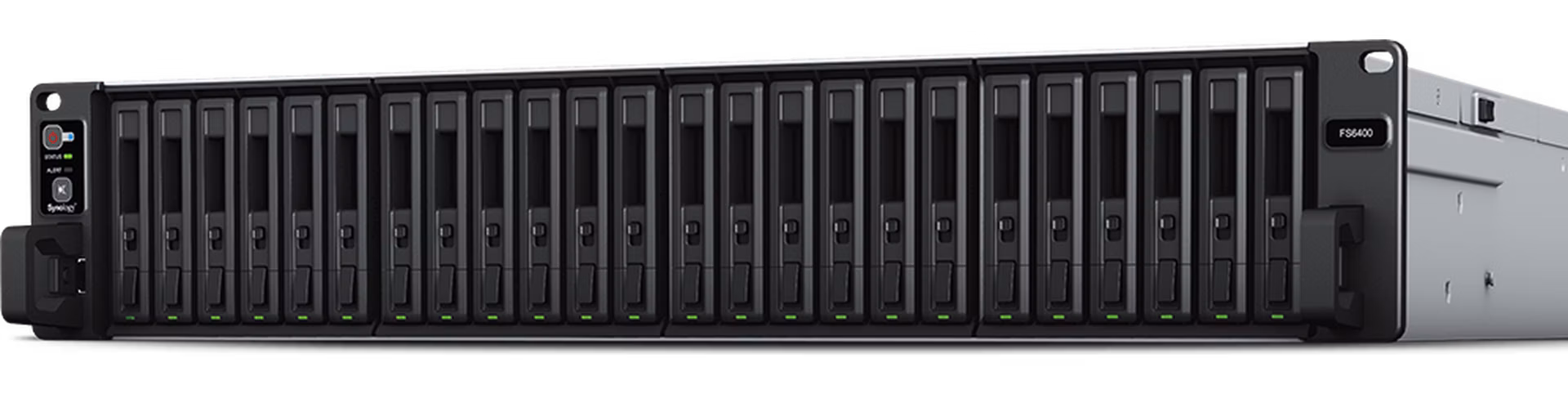 Synology FS6400 Flash Station 2U, 24x SAS, 32GB RAM, 2x 10Gb LAN, 2x 1Gb LAN, redund.zdroj, 2x PCIe