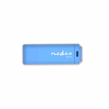 Nedis FDRIU264BU - Flash disk USB 2.0 | 64 GB | Čtení 12 MB/s / zápis 3 MB/s | Modrá