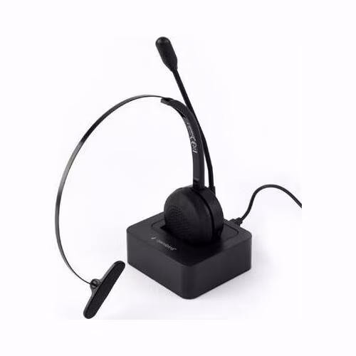Gembird Sluchátka BTHS-M-01, vhodné pro call centra, mikrofon, Bluetooth, černá