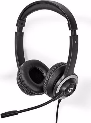 Nedis CHSTU310BK - PC sluchátka| Na Uši | Stereo | USB Typ-C ™ / USB-A | Sklopnou Mikrofon | Černá