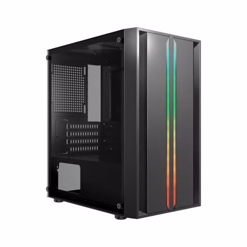 CRONO skříň PCC-200-3 Midi Tower, bez zdroje, černá