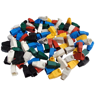 DATACOM Návlek pro plug RJ45 s bublinou žlutý - 100 pack