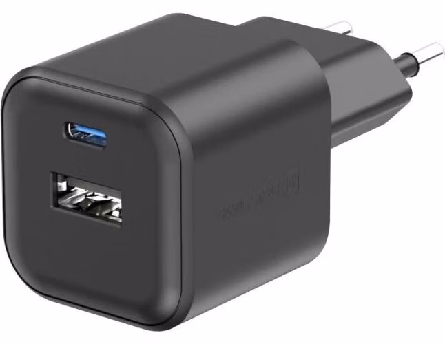 SWISSTEN SÍŤOVÝ ADAPTÉR GaN 1x USB-C 35W PD + 1x USB-A 27W QC ČERNÝ