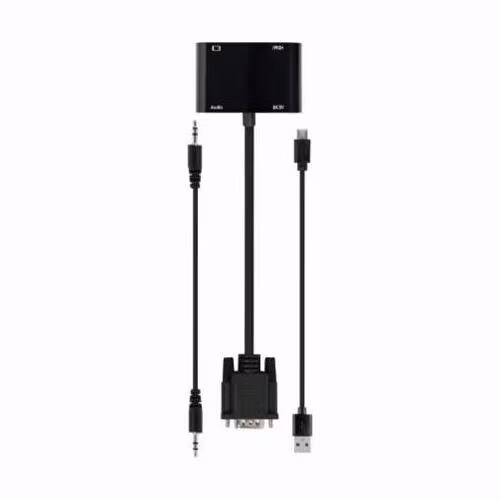 GEMBIRD VGA na HDMI + VGA adaptér kabel 0,15 m černý