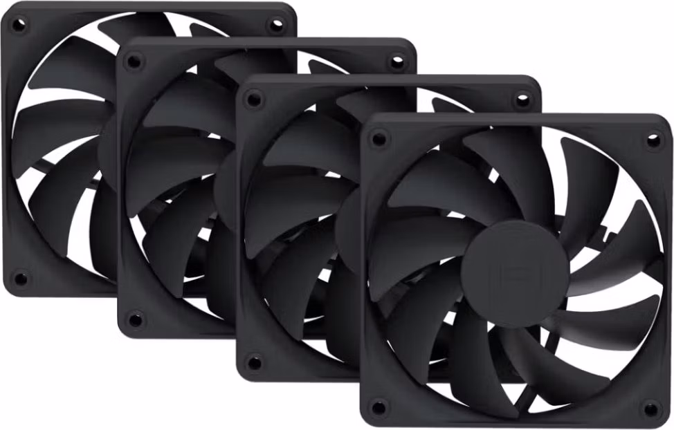 HYTE ventilátor 120mm PWM / barva Pitch Black / 1500rpm / 72CFM / ABS / 4-pin / sada 4x ventilátor