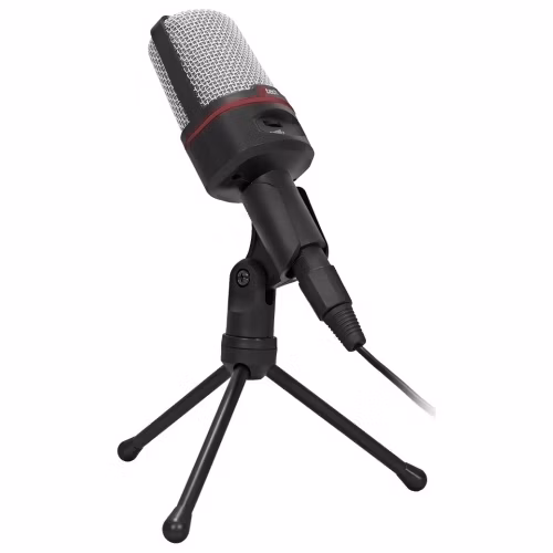 C-TECH Stolní mikrofon MIC-02, 3,5mm stereo jack, kabel 2.5m