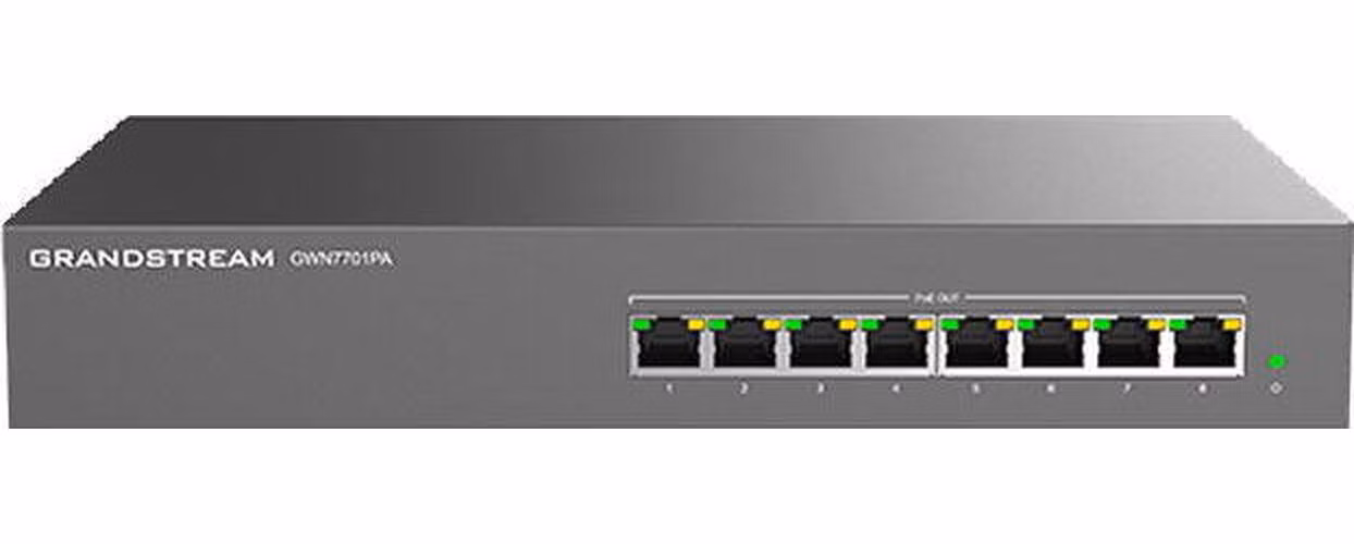 Grandstream GWN7701PA Unmanaged Network Switch 8 portov / 8 PoE out