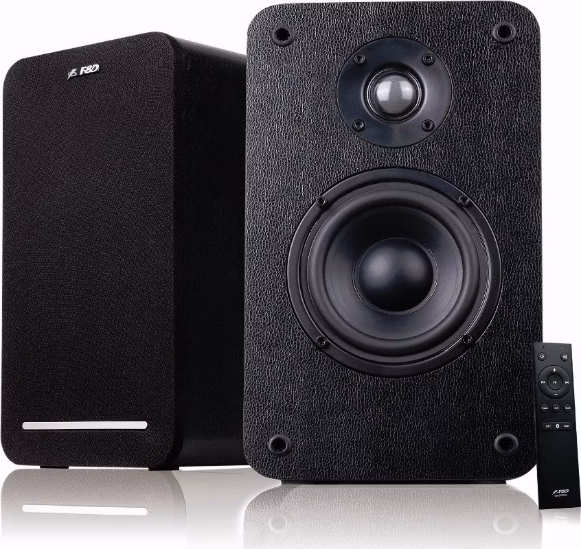 FENDA F&amp;D repro R40BT/ 2.0/ 60W/ dřevěné/ černé/ BT4.2/ USB/ optický vstup/ dálkové ovládání