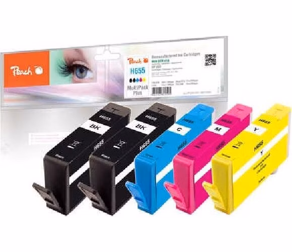 PEACH kompatibilní cartridge HP No 655 MultiPack Plus, 2xbk, c, m, y, 2x19ml, 3x12ml