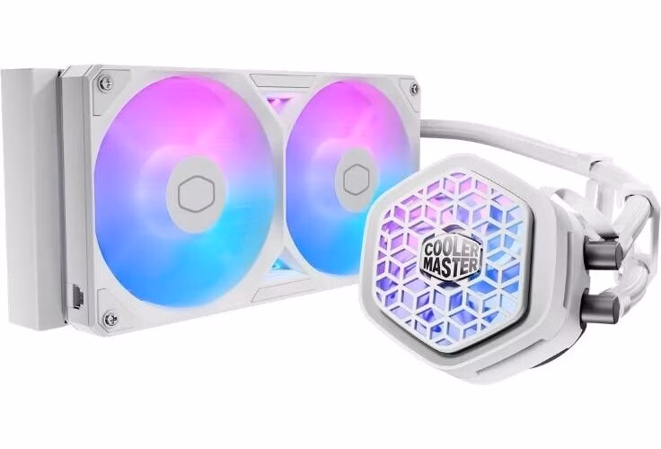 Cooler Master vodní chladič MasterLiquid Atmos II VRM 240, 2x120mm, LGA1851, AM5, bílá