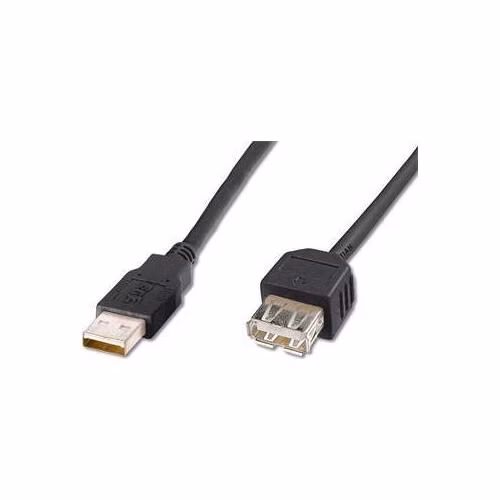 PremiumCord USB 2.0 kabel prodlužovací, A-A, 2m, černý