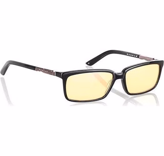 GUNNAR kancelářske/herní brýle HAUS ONYX * jantárová skla * BLF 65 * GUNNAR focus