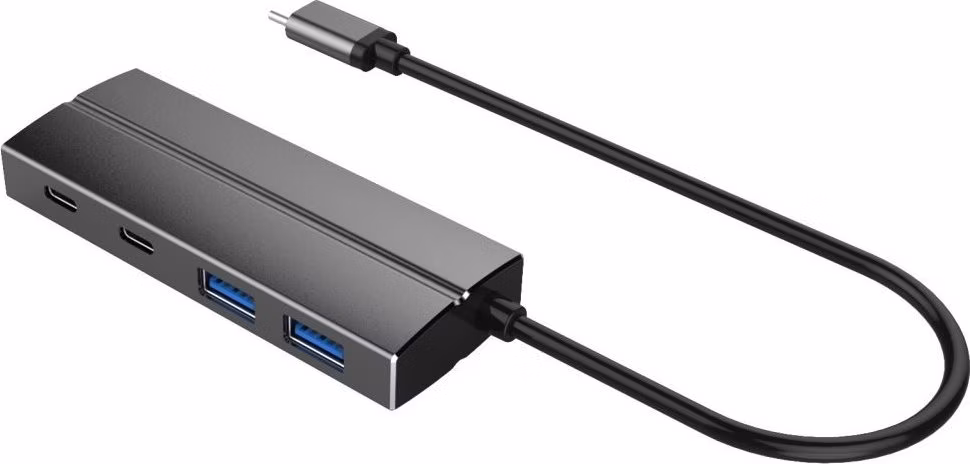 PremiumCord 10G SuperSpeed USB Hub Type C to 2 X USB 3.1 A + 2 X USB 3.1 C Aluminum