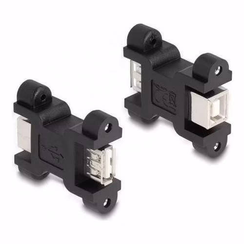 Delock Adaptér USB 2.0 ze zásuvky Typu-A na zásuvku Typu-B, se šroubovým připojením