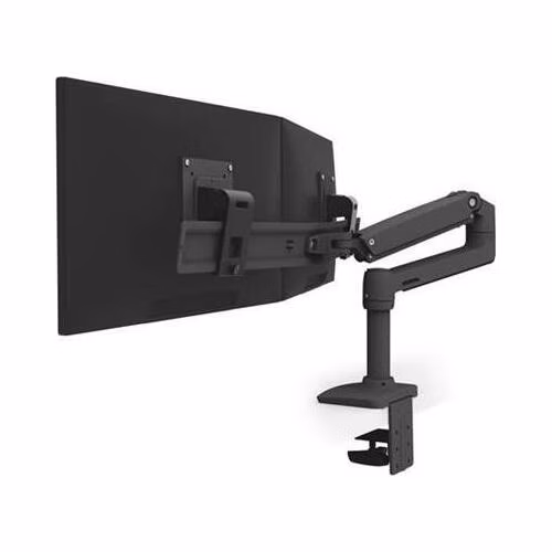 ERGOTRON LX Desk Dual Direct Arm, matná černá , stolní rameno pro 2 monitry až 25"