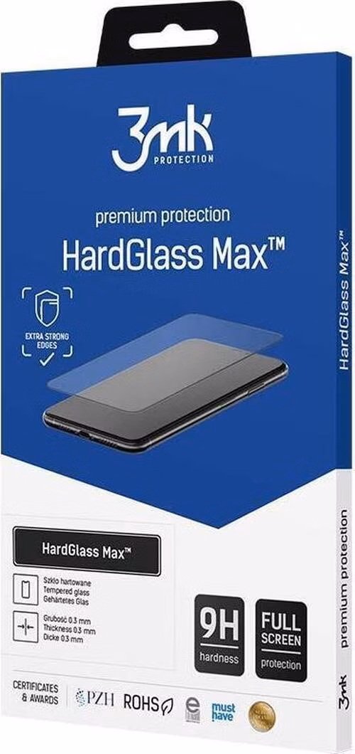 3mk tvrzené sklo HardGlass MAX Black pro Apple iPhone 15 Pro Max