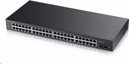 Zyxel GS1900-48 50portový gigabitový webový inteligentný prepínač, 48x gigabitový RJ45, 2x SFP