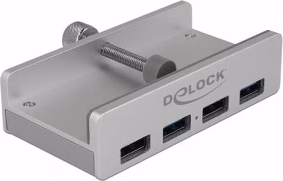 Delock Externí USB 3.0 Hub se 4 porty s pojistným šroubem