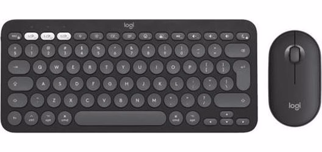 Logitech Pebble 2 combo pre Mac - tenká bezdrôtová klávesnica a myš, kombo, US - grafitová