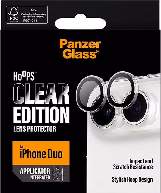 PanzerGlass ochranné sklo Hoops pre iPhone Duo - Clear
