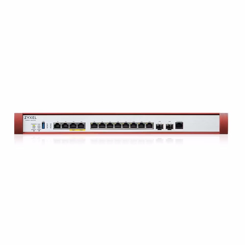 Zyxel USG FLEX 700H Series, User-definable ports with 2*2.5G, 2*10G (PoE+) &amp; 8*1G, 2*SFP+, 1*USB with 1 YR Entry Defense