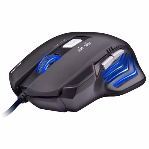 C-TECH herní myš AKANTHA, herní, modré podsvícení, 2400DPI, USB