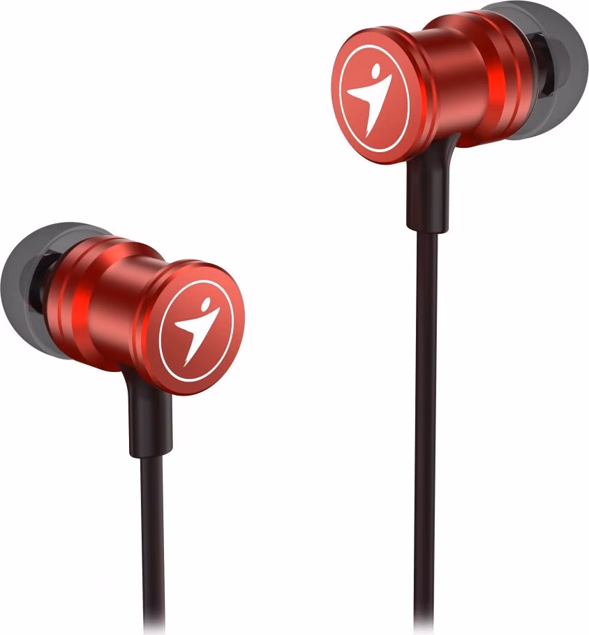 GENIUS headset HS-M316 METALLIC RED/ červený/ 4pin 3,5 mm jack