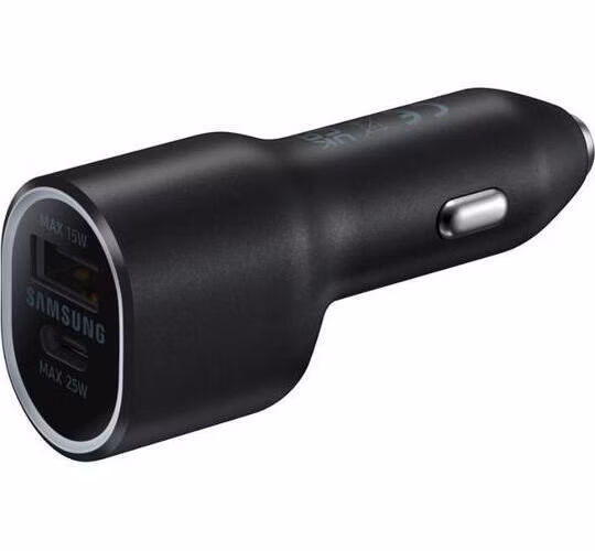 Samsung Duální autonabíječka 40W (USB,USB-C) Black
