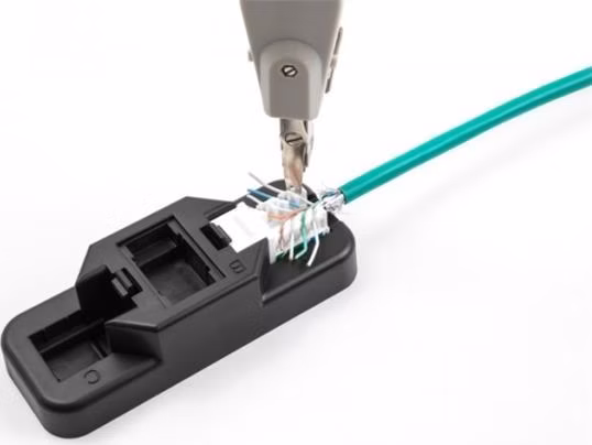 Delock Sada LSA Keystone s klipsovým držákem, RJ45 / RJ11, Cat.6, černá