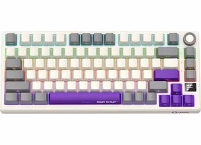 Lorgar KBP7075, Pro bezdrôtová mechanická herná klávesnica, Wireless 2.4 GHz/ BT 5.0, 75%, Displ., SK/CZ layout, bežov
