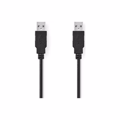 Nedis CCGB60000BK20 - USB 2.0 kabel | A Zástrčka - A Zástrčka | 2 m | Černá barva