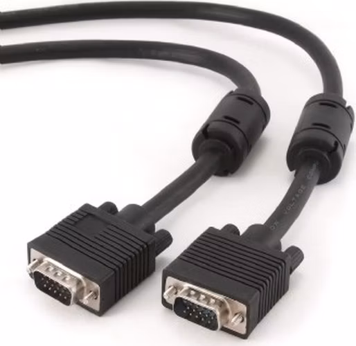 Gembird kábel VGA HD15 (M) na VGA HD15 (M) Premium, tienený, 2 x feritové jadrá, 15m,čierny