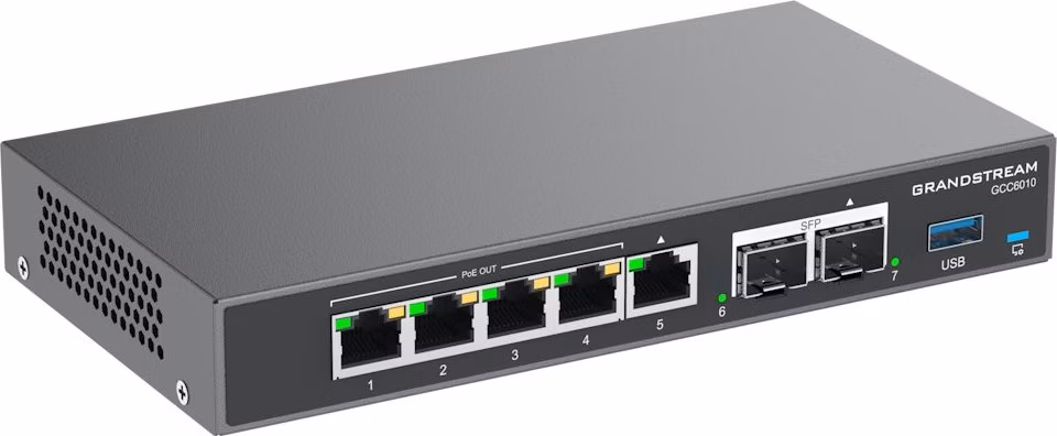 Grandstream GCC6010 all-in-one řešení (VPN router, NGFW, PoE switch a IP PBX)