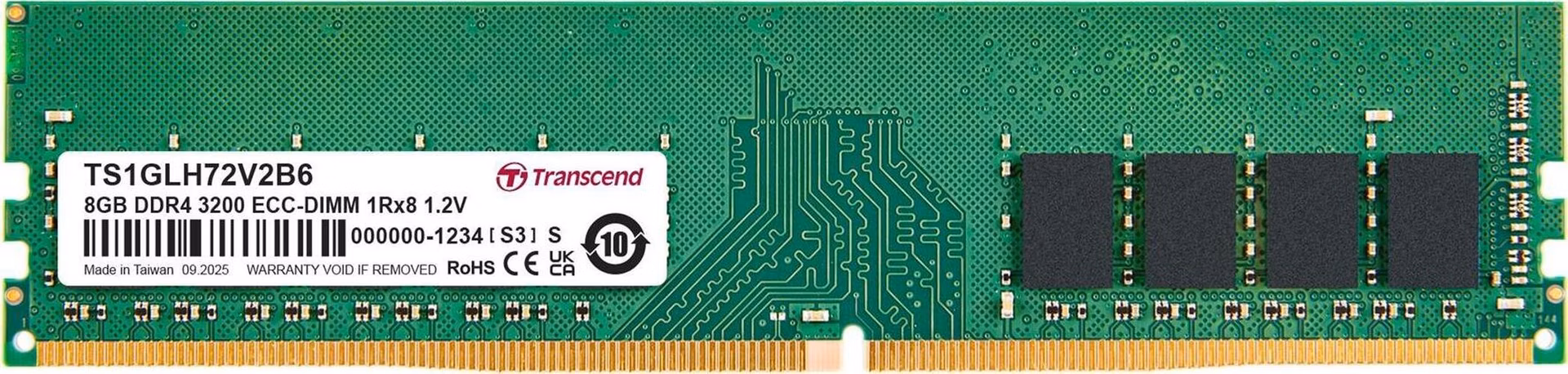 Transcend paměť 8GB DDR4 3200 ECC-DIMM 1Rx8 CL22